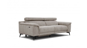 3-Sitzer Sofa mit Relaxfunktion auf der linken Seite FIERO Taupe (Arano 06)