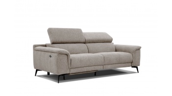 3-Sitzer Sofa mit Relaxfunktion auf der linken Seite FIERO Taupe (Arano 06)