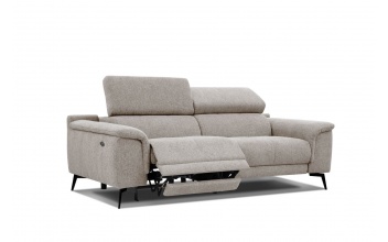 3-Sitzer Sofa mit Relaxfunktion auf der linken Seite FIERO Taupe (Arano 06)