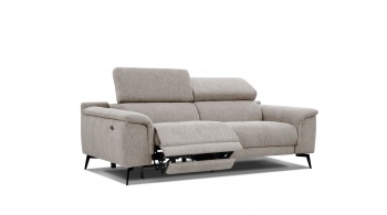 3-Sitzer Sofa mit Relaxfunktion auf der linken Seite FIERO Taupe (Arano 06)