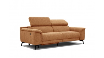 3-Sitzer Sofa mit Relaxfunktion auf der linken Seite FIERO Gelb Honig (Arano 07)