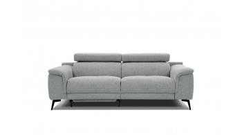 3-Sitzer Sofa mit Relaxfunktion auf der linken Seite FIERO Hellgrau (Arano 09)