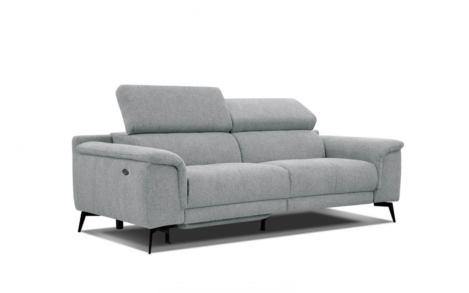 3-Sitzer Sofa mit Relaxfunktion auf der linken Seite FIERO Hellgrau (Arano 09)