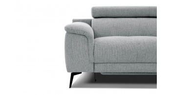 3-Sitzer Sofa mit Relaxfunktion auf der linken Seite FIERO Hellgrau (Arano 09)