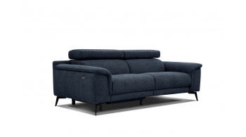 3-Sitzer Sofa mit Relaxfunktion auf der linken Seite FIERO Dunkelblau (Arano 12)