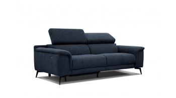 3-Sitzer Sofa mit Relaxfunktion auf der linken Seite FIERO Dunkelblau (Arano 12)