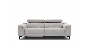 3-Sitzer Sofa mit Relaxfunktion auf der linken Seite FIERO Perlgrau (Arano 15)