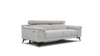 3-Sitzer Sofa mit Relaxfunktion auf der linken Seite FIERO Perlgrau (Arano 15)