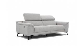 3-Sitzer Sofa mit Relaxfunktion auf der linken Seite FIERO Perlgrau (Arano 15)