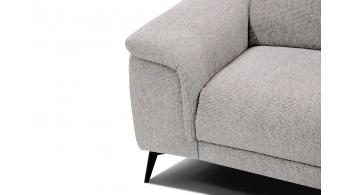 3-Sitzer Sofa mit Relaxfunktion auf der linken Seite FIERO Perlgrau (Arano 15)