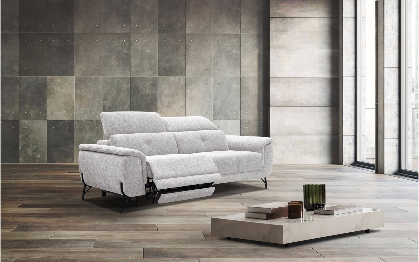 3-Sitzer Sofa mit Relaxfunktion auf der linken Seite AVENA