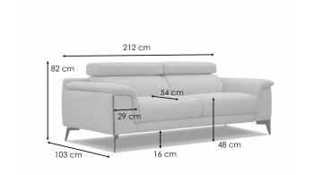 3-Sitzer Sofa mit Relaxfunktion auf der rechten Seite MATERA