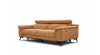 3-Sitzer Relaxsofa mit zwei Relaxfunktionen FIERO FARBE Orange (Arano 07)