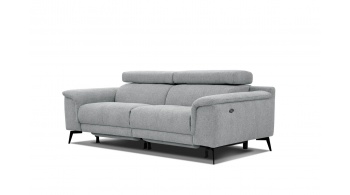 3-Sitzer Relaxsofa mit zwei Relaxfunktionen FIERO FARBE Silbergrau (Arano 09)