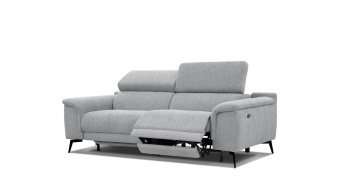3-Sitzer Relaxsofa mit zwei Relaxfunktionen FIERO FARBE Silbergrau (Arano 09)