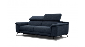 3-Sitzer Relaxsofa mit zwei Relaxfunktionen FIERO FARBE Marineblau (Arano 12)