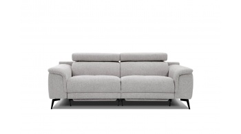 3-Sitzer Relaxsofa mit zwei Relaxfunktionen FIERO FARBE Hellgrau (Arano 15)