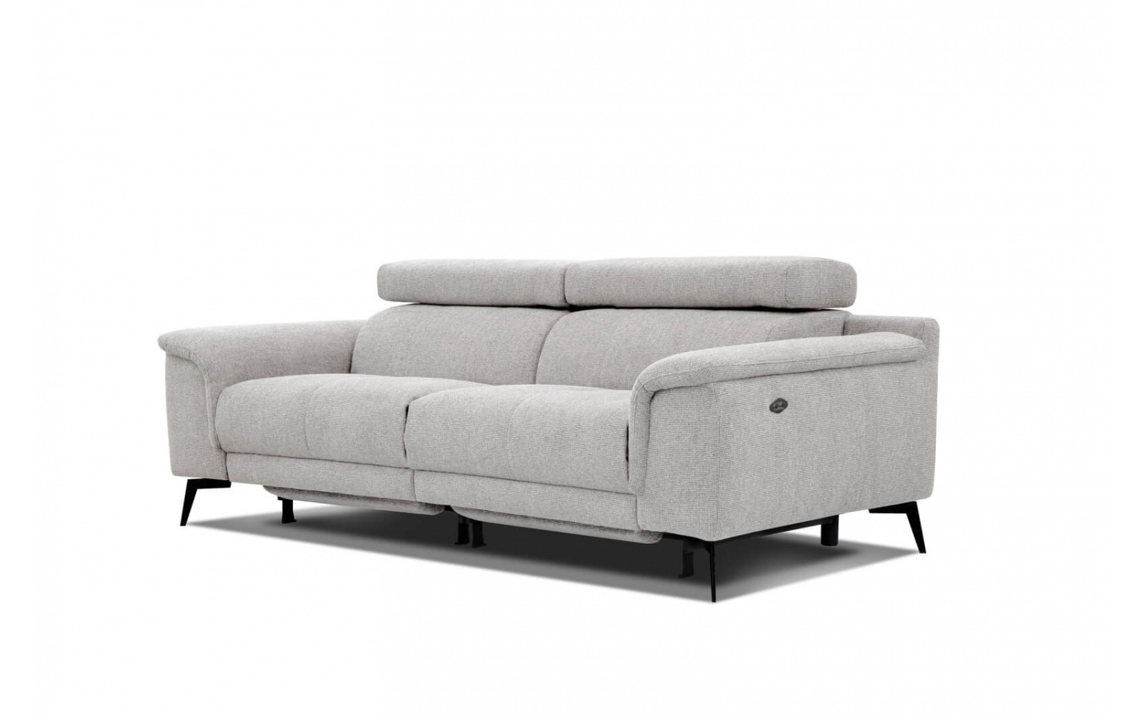 3-Sitzer Relaxsofa mit zwei Relaxfunktionen FIERO FARBE Hellgrau (Arano 15)