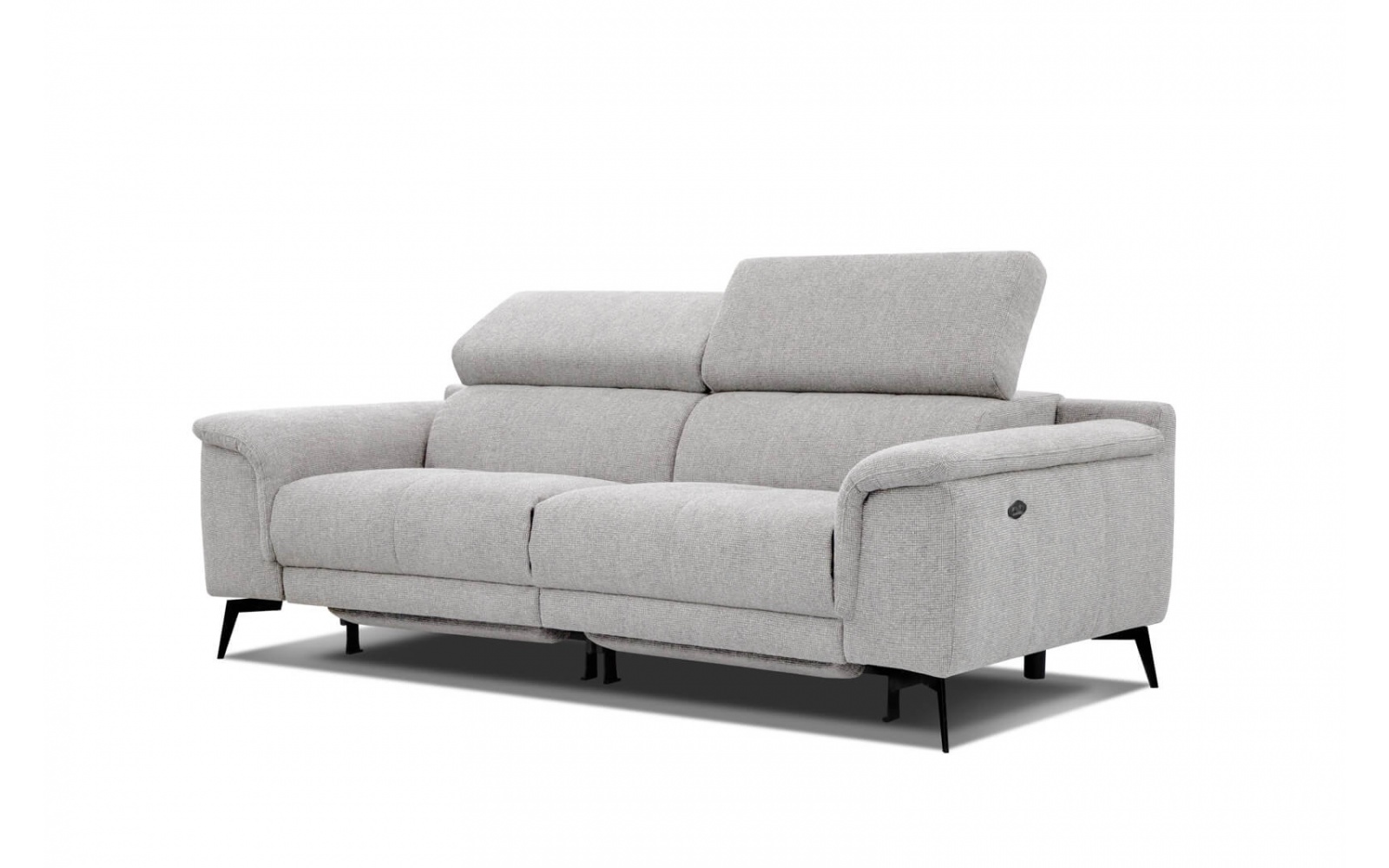 3-Sitzer Relaxsofa mit zwei Relaxfunktionen FIERO FARBE Hellgrau (Arano 15)