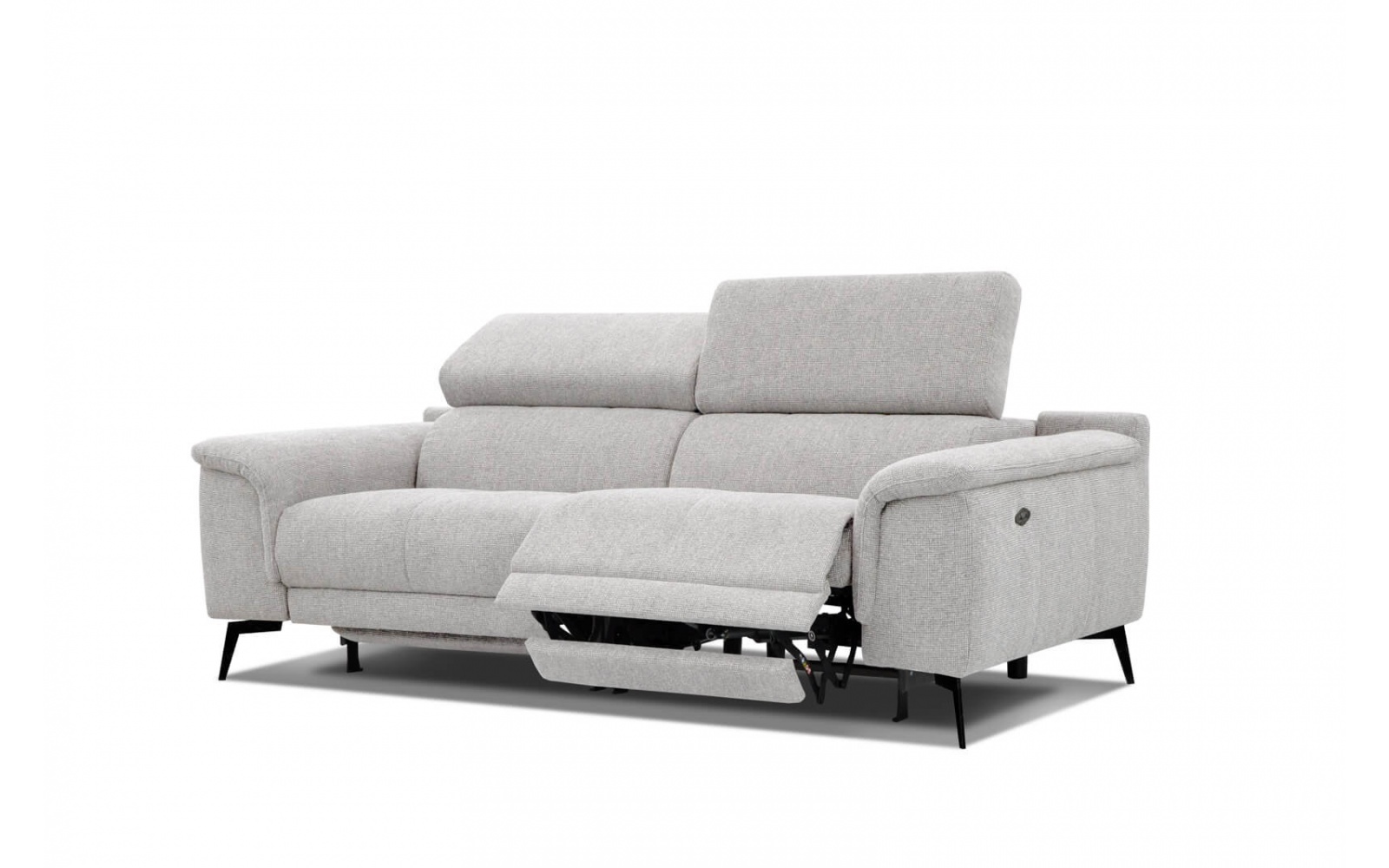 3-Sitzer Relaxsofa mit zwei Relaxfunktionen FIERO FARBE Hellgrau (Arano 15)
