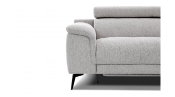 3-Sitzer Relaxsofa mit zwei Relaxfunktionen FIERO FARBE Hellgrau (Arano 15)