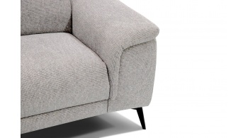 3-Sitzer Relaxsofa mit zwei Relaxfunktionen FIERO FARBE Hellgrau (Arano 15)