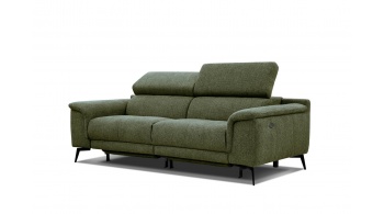 3-Sitzer Relaxsofa mit zwei Relaxfunktionen FIERO FARBE Olivgrün (Arano 24)