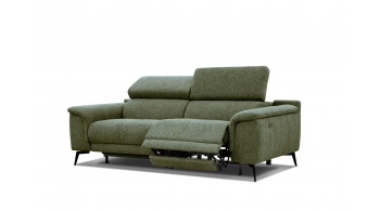 3-Sitzer Relaxsofa mit zwei Relaxfunktionen FIERO FARBE Olivgrün (Arano 24)