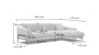 Ecksofa rechts 4-Sitzer WINTER