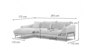 Ecksofa links 4-Sitzer WINTER