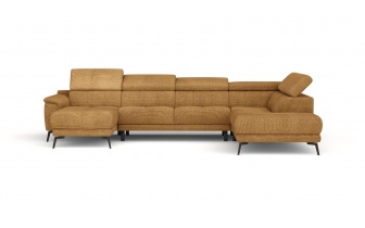 Wohnlandschaft U-Form rechts mit verstellbaren Kopfstützen FIERO