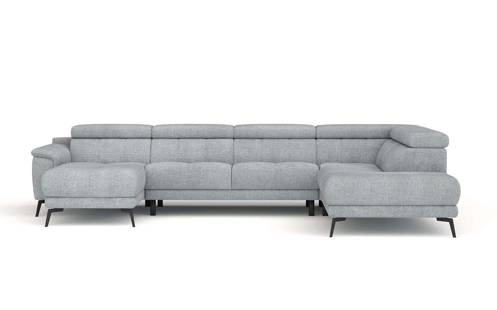 Wohnlandschaft U-Form rechts mit verstellbaren Kopfstützen FIERO