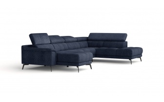 Wohnlandschaft U-Form rechts mit verstellbaren Kopfstützen FIERO