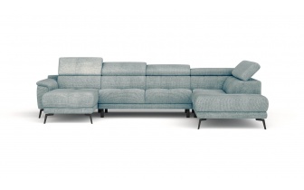 Wohnlandschaft U-Form rechts mit verstellbaren Kopfstützen FIERO