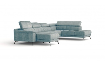 Wohnlandschaft U-Form rechts mit verstellbaren Kopfstützen FIERO