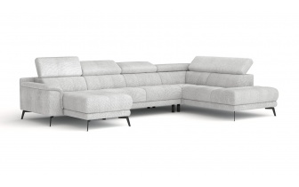 Wohnlandschaft U-Form rechts mit verstellbaren Kopfstützen FIERO