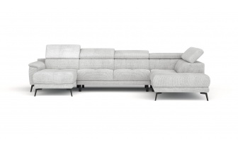 Wohnlandschaft U-Form rechts mit verstellbaren Kopfstützen FIERO