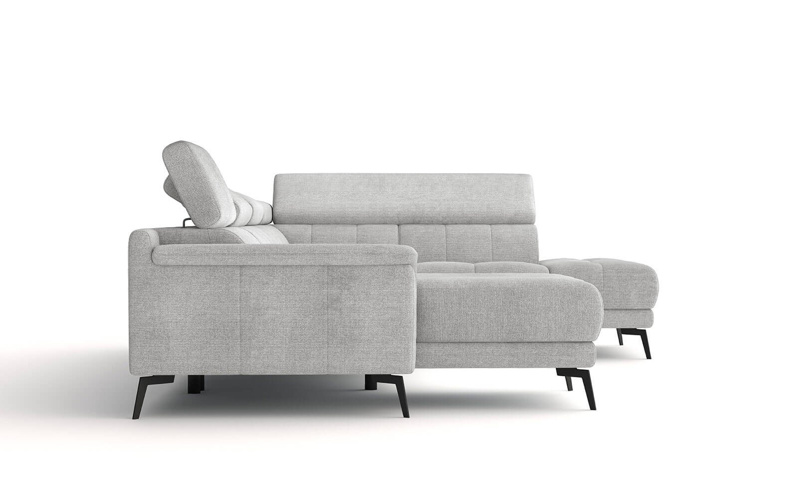 Wohnlandschaft U-Form rechts mit verstellbaren Kopfstützen FIERO