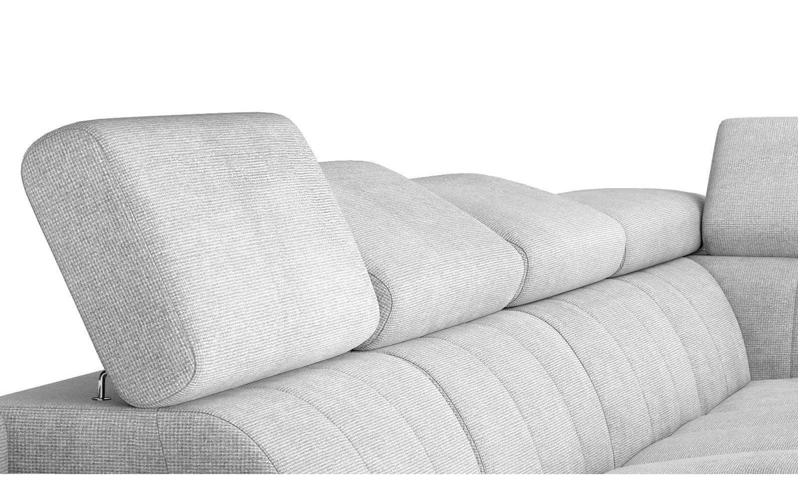 Wohnlandschaft U-Form rechts mit verstellbaren Kopfstützen FIERO