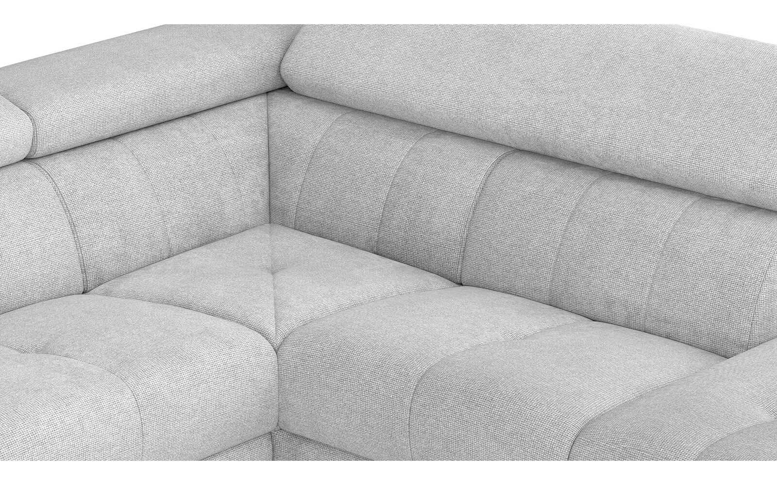 Wohnlandschaft U-Form rechts mit verstellbaren Kopfstützen FIERO