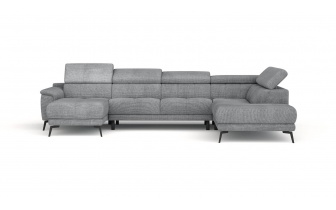 Wohnlandschaft U-Form rechts mit verstellbaren Kopfstützen FIERO