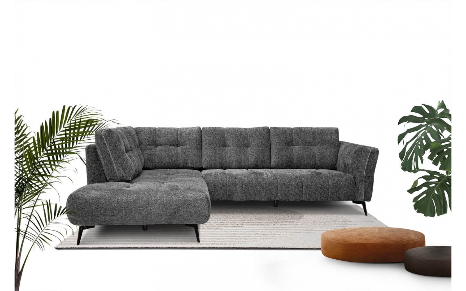 Ecksofa links 5-Sitzer KALMER