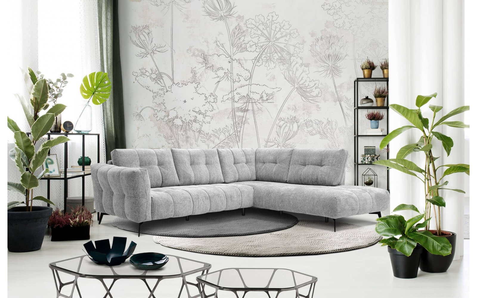 Ecksofa rechts 5-Sitzer ELMO Breite 287 cm