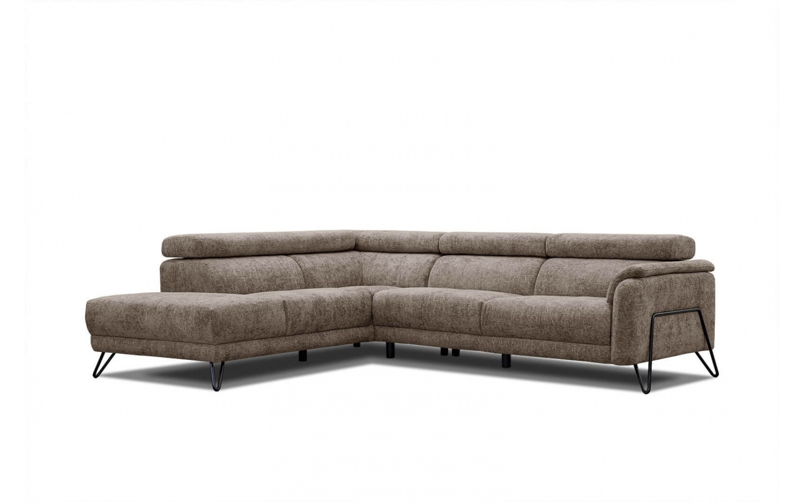 Ecksofa links mit verstellbaren Kopfstützen 5-Sitzer RODEN