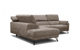 Ecksofa links mit verstellbaren Kopfstützen 5-Sitzer RODEN