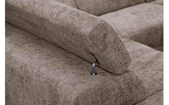 Ecksofa links mit verstellbaren Kopfstützen 5-Sitzer RODEN
