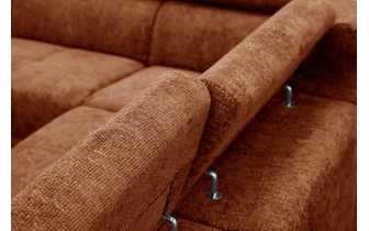 Ecksofa links mit verstellbaren Kopfstützen 5-Sitzer RODEN