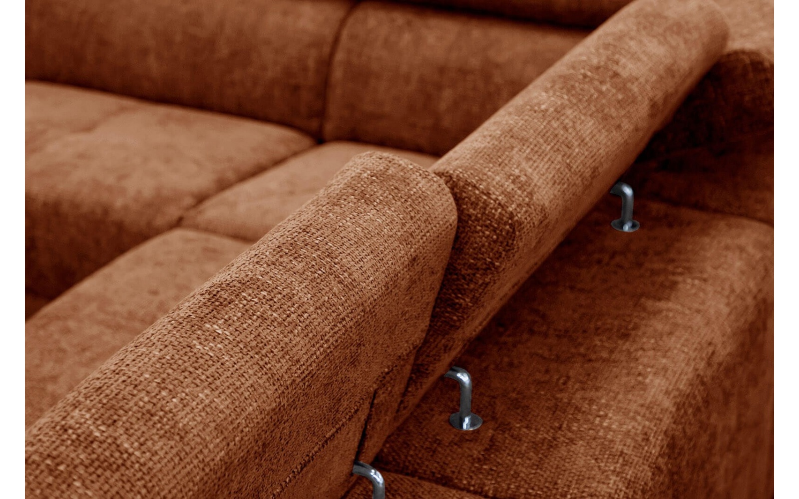 Ecksofa links mit verstellbaren Kopfstützen 5-Sitzer RODEN