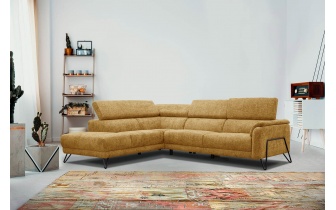 Ecksofa links mit verstellbaren Kopfstützen 5-Sitzer RODEN