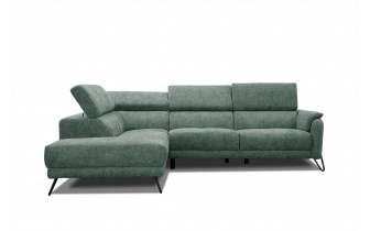 Ecksofa links mit verstellbaren Kopfstützen 5-Sitzer RODEN